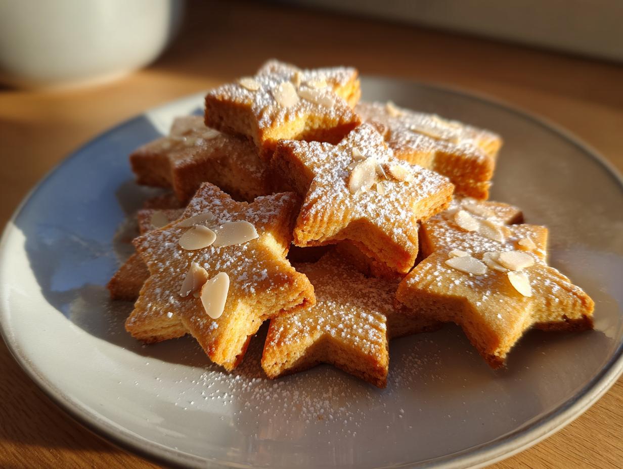 Almond shortbread stars