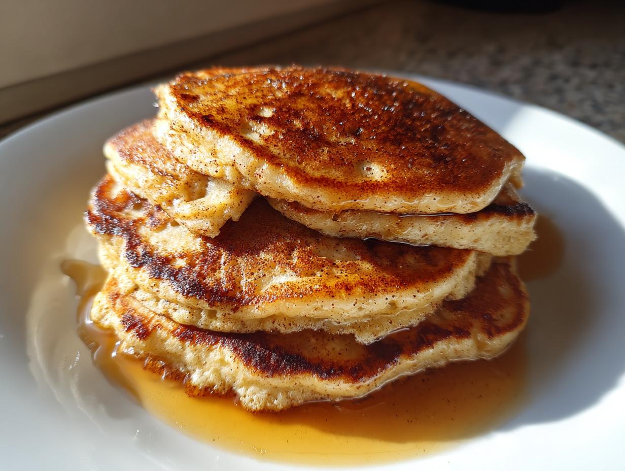 Apple cinnamon pancakes vegan