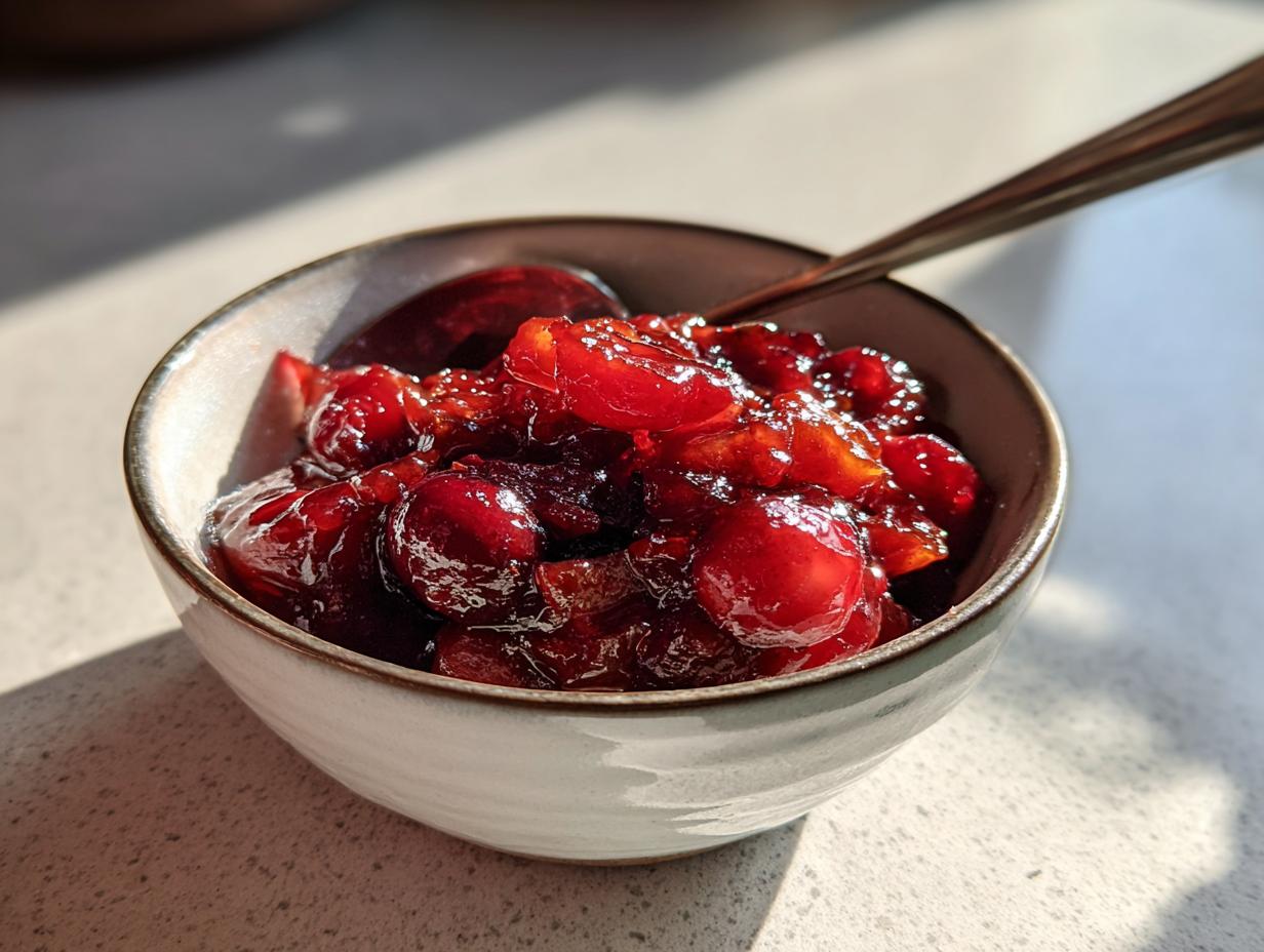 Apple cranberry chutney