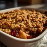 Apple cranberry crisp dessert