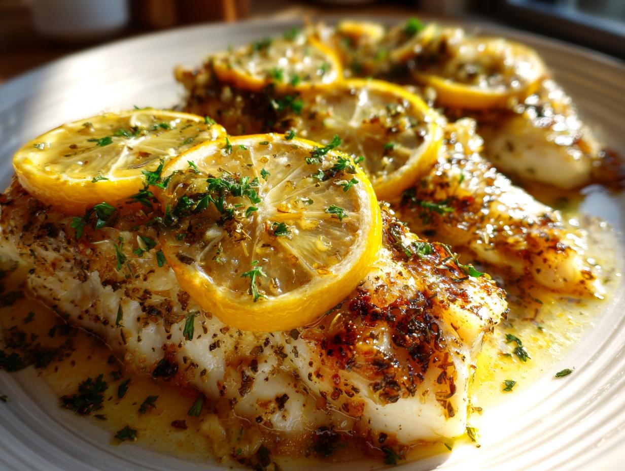 Baked tilapia with lemon