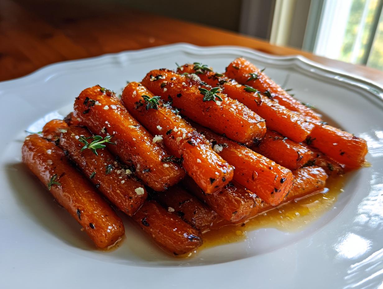 Balsamic roasted baby carrots