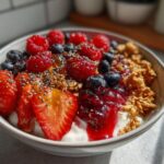 Berry compote breakfast bowls