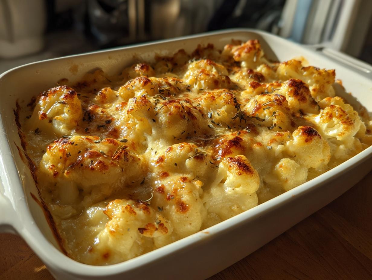 Cauliflower “mac” and cheese