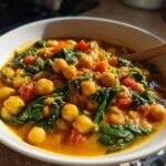 Chickpea and spinach stew