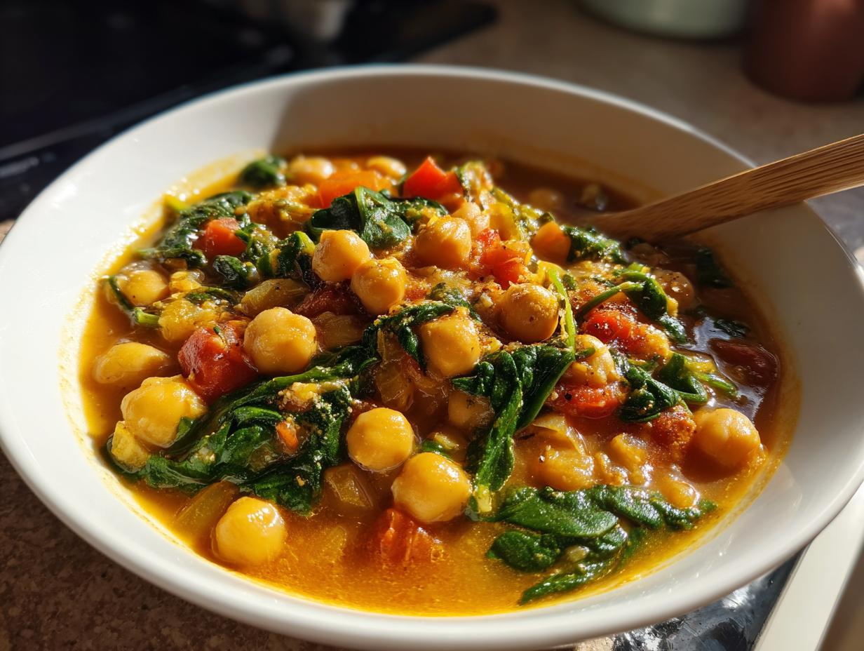 Chickpea and spinach stew