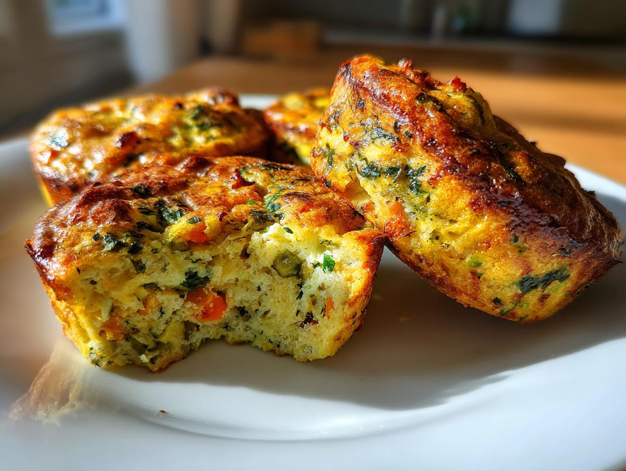 Chickpea omelette muffins