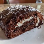 Chocolate yule log cake vegan