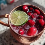 Cranberry Moscow mule mocktail