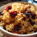 Festive cranberry rice pilaf