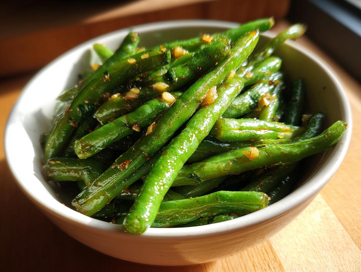 Garlic green beans holiday