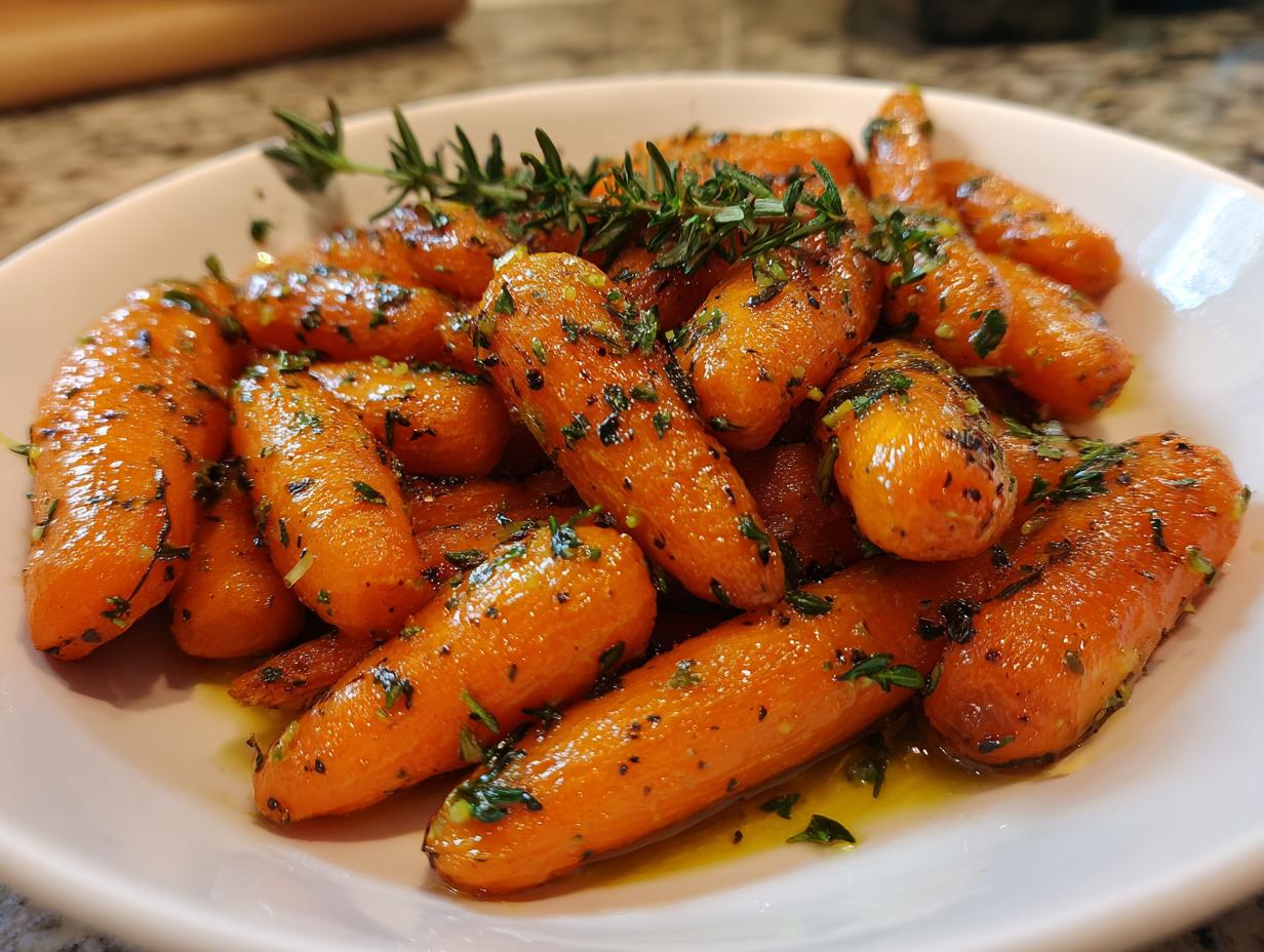 Herb roasted baby carrots