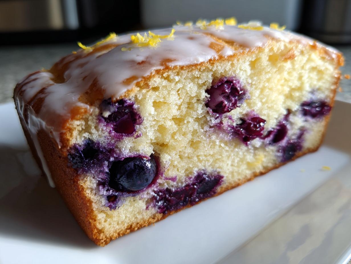 Lemon blueberry loaf cake