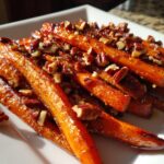 Maple pecan roasted carrots