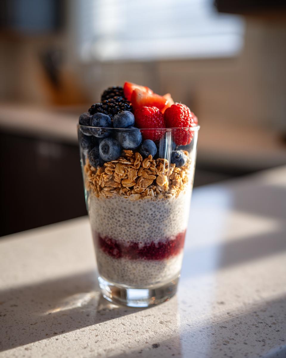 Mixed berry chia parfait - detail 1