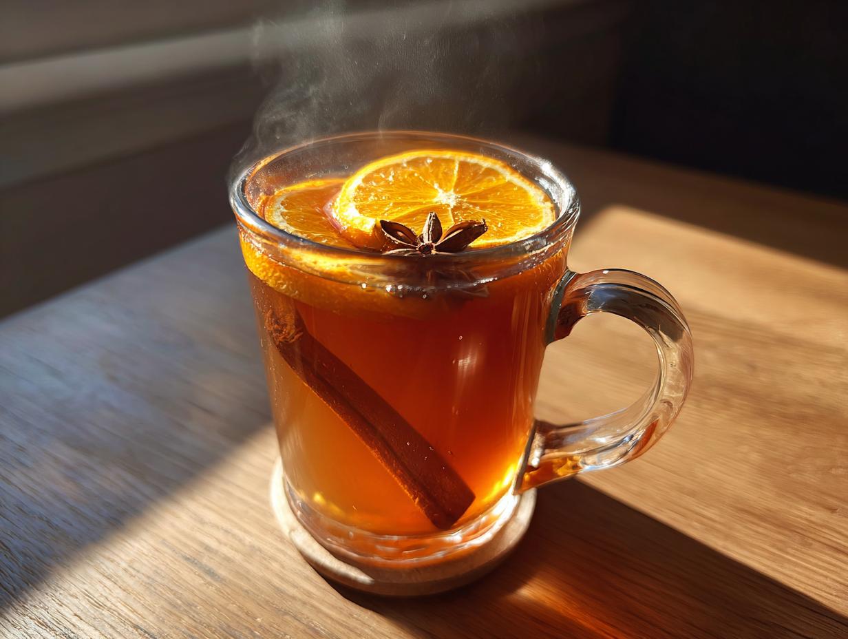 Mulled apple cider mocktail