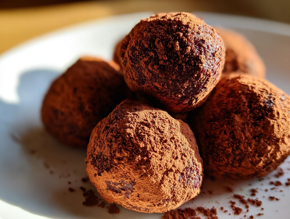 No bake chocolate oat truffles