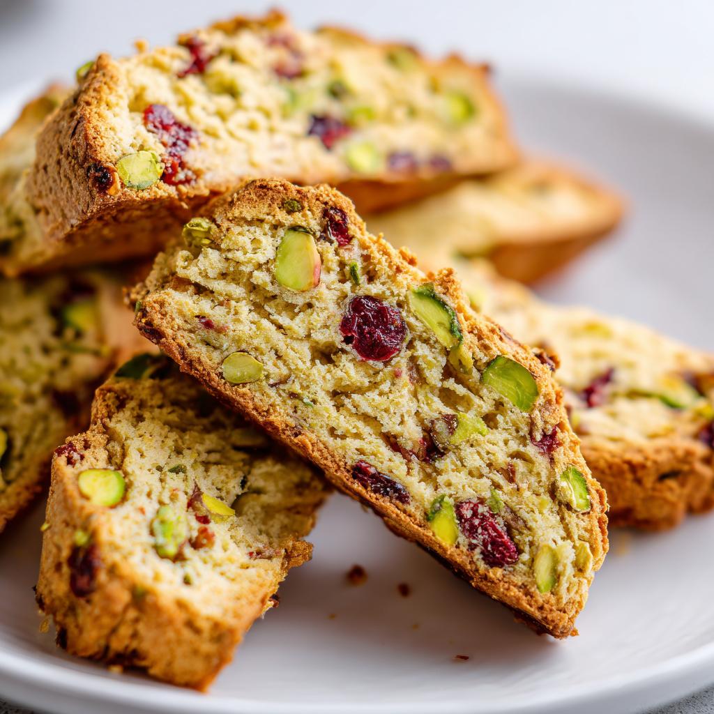 Pistachio cranberry biscotti