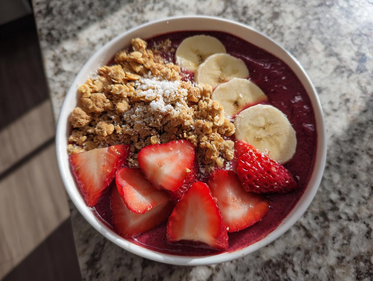 Red velvet smoothie bowl