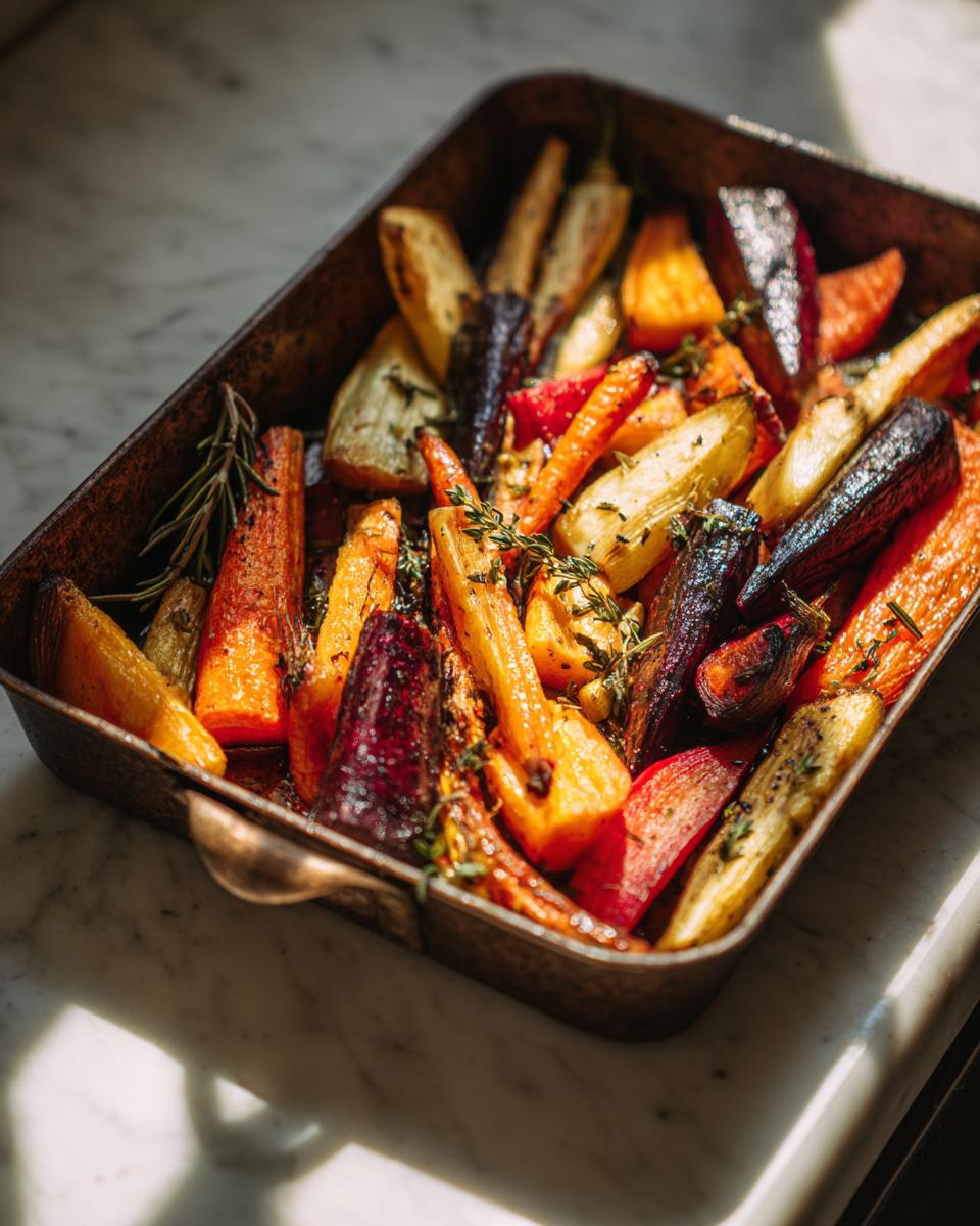 Roasted root vegetables tray - detail 1