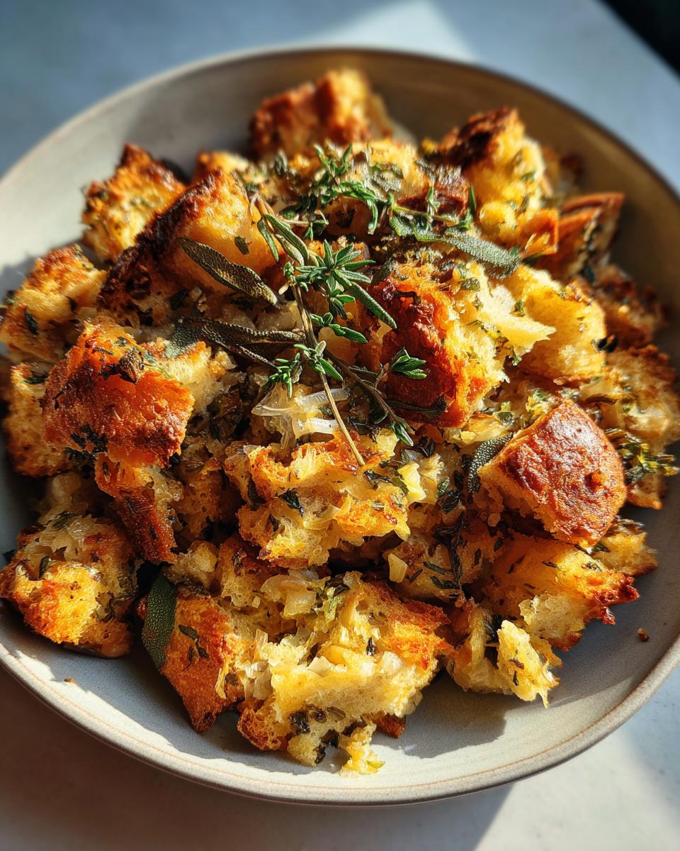 Sourdough and herb stuffing - detail 1