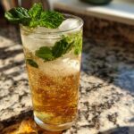 Sparkling ginger pear mocktail