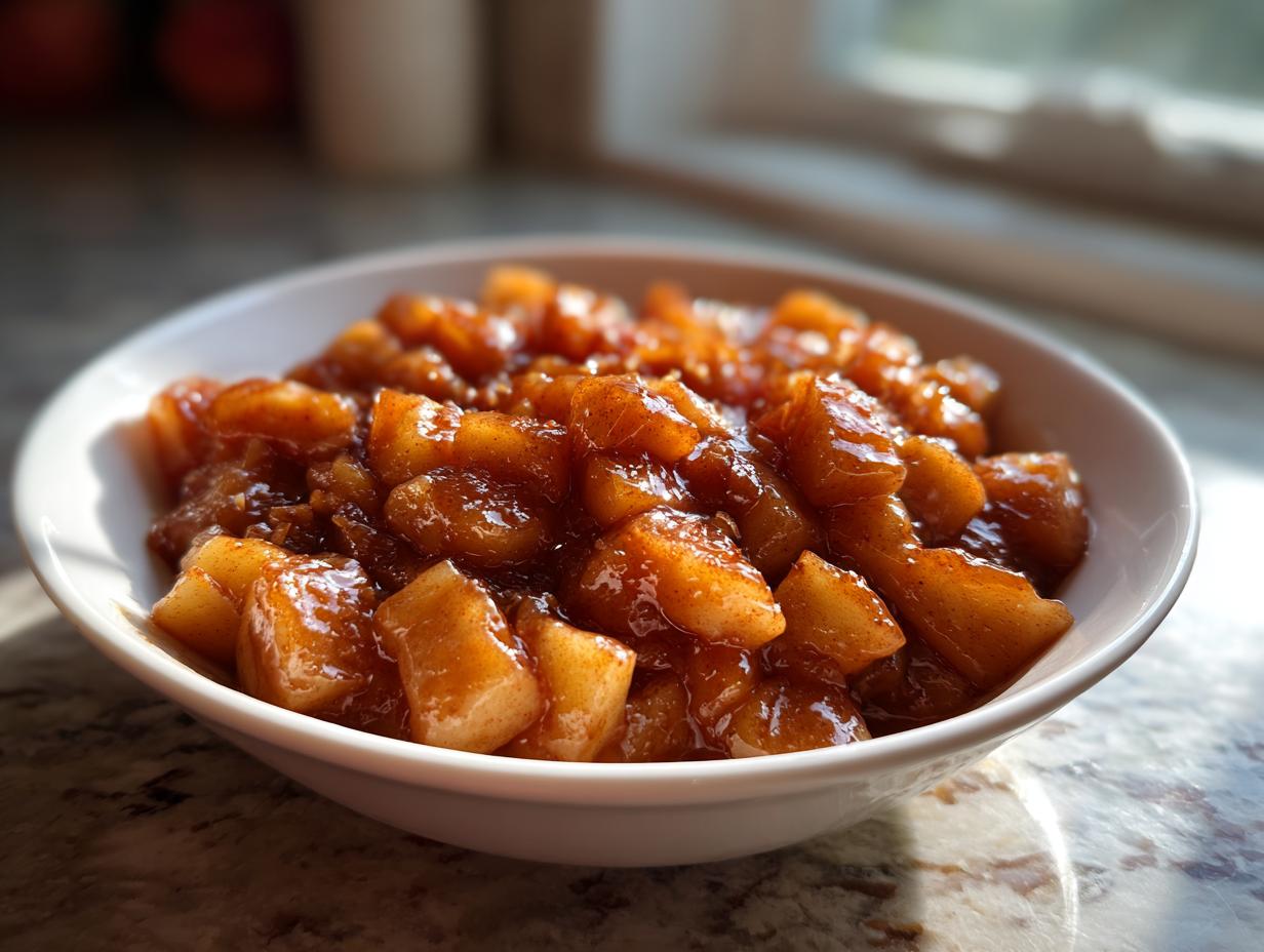 Spiced apple compote