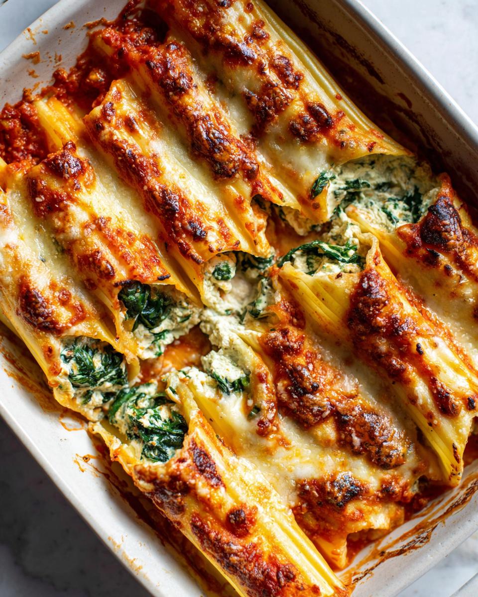Spinach and ricotta cannelloni - detail 1
