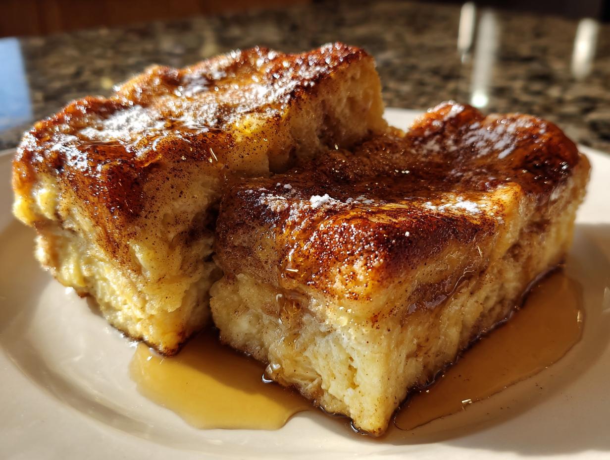 Vegan French toast bake