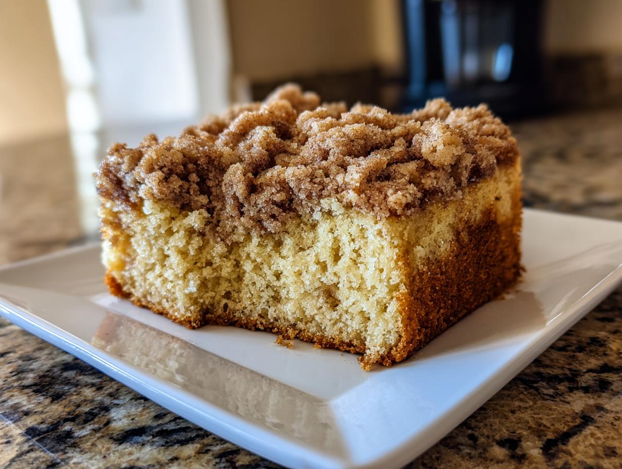 Vegan coffee cake crumb