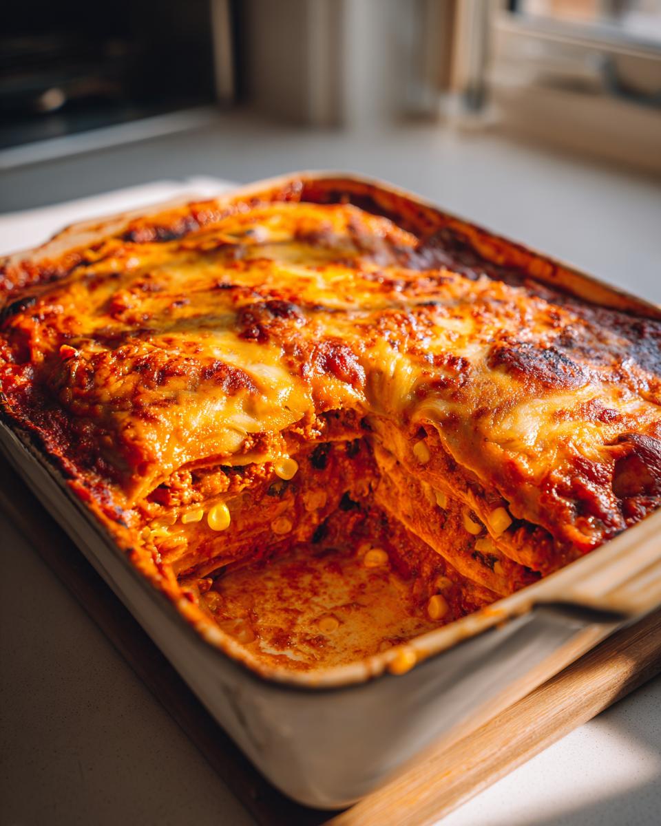 Vegan enchilada bake - detail 1