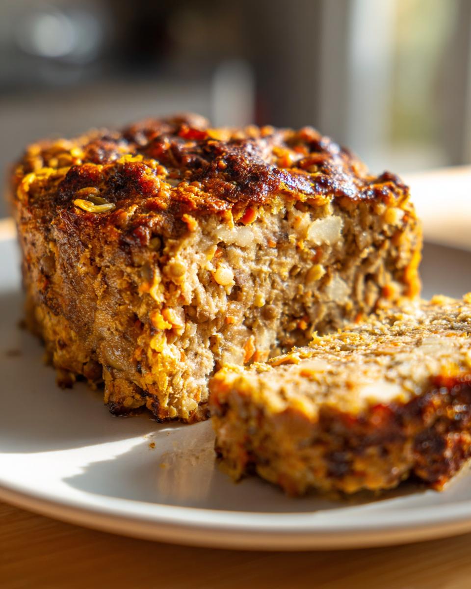 Vegan lentil roast - detail 1