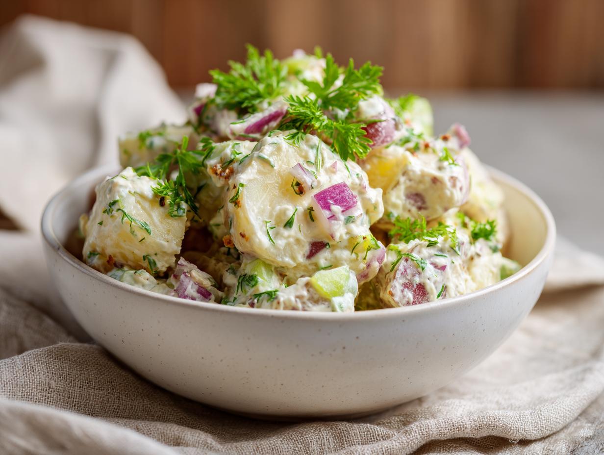 Vegan potato salad winter