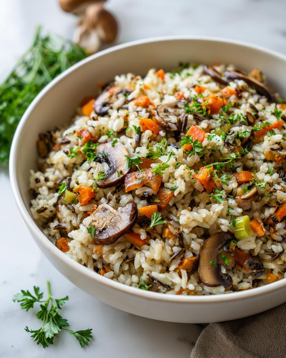 Vegan wild rice pilaf - detail 1