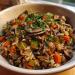 Vegan wild rice pilaf