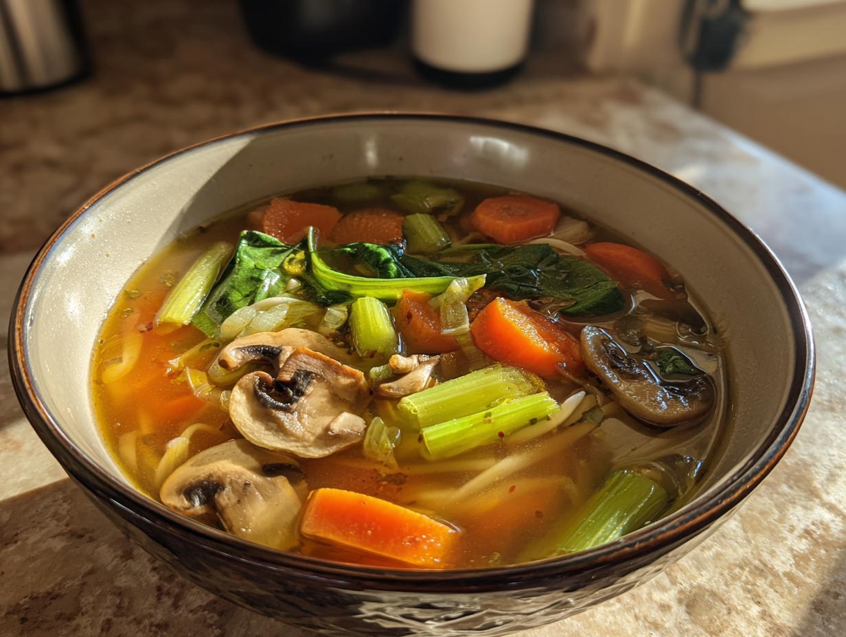 Vegetable noodle soup healthy