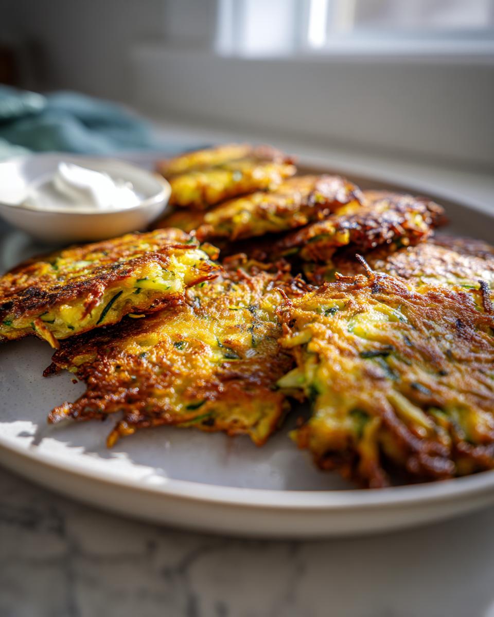 Zucchini potato latkes - detail 1