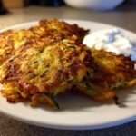 Zucchini potato latkes