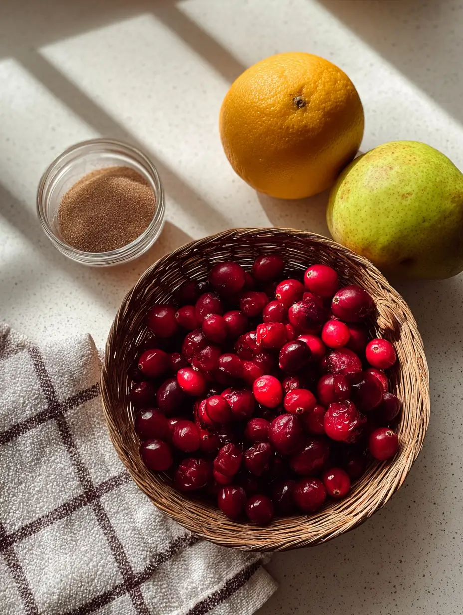 Cranberry Pear Compote Breakfast