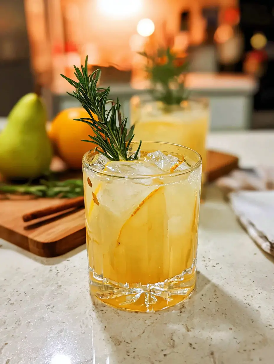 Sparkling Ginger Pear Mocktail